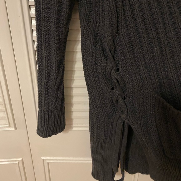 Express cozy long sweater with ties - Picture 1 of 2